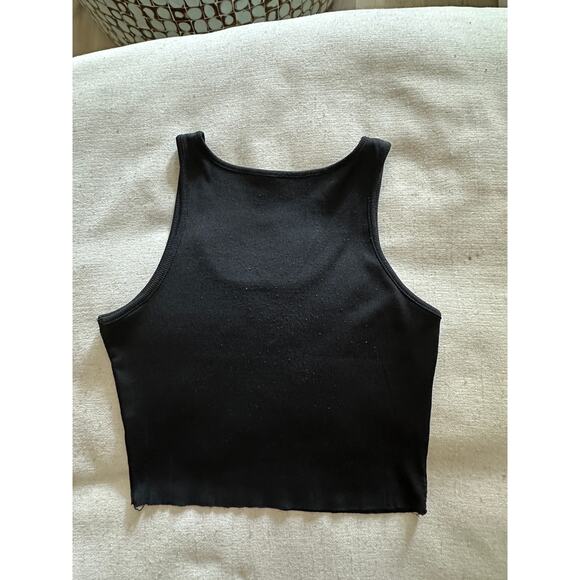 “Don’t Be Boring B” Black Rhinestone Tank Top - Size L - Picture 5 of 5